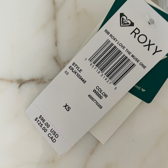 Roxy Love The Muse Rib White One Piece Bikini / NWT - Picture 8 of 8